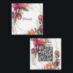 Tropical Floral Paradise Botanical Gold Details Quadratische Visitenkarte<br><div class="desc">customize however you want</div>