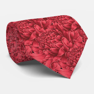 Tropical Floral Red Krawatte