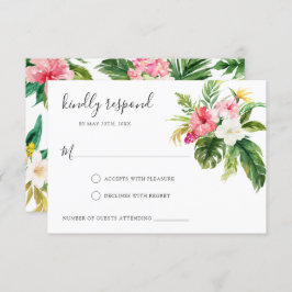 Tropical Floral UAWG Respektkarte Einladung