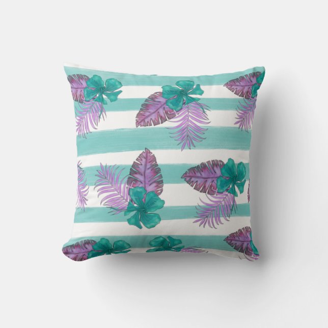 Tropical Floral Umbrella Kissen (Vorderseite)