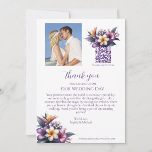 Tropical floral Wedding Vielen Dank Einladung