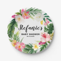 Tropical Floral Wreath Summer Baby Dusche