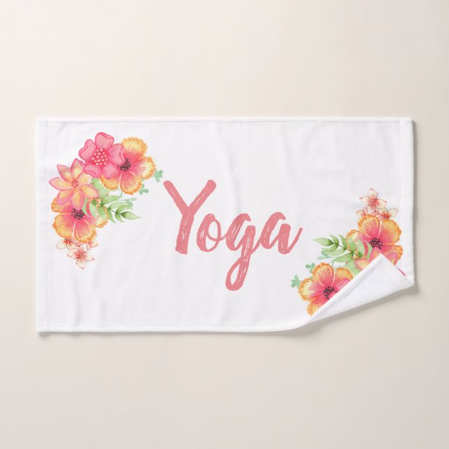 Tropical Floral Yoga Übungen Handtuch (Handtuch)