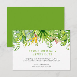 Tropical Florals Save the Date Einladungen  