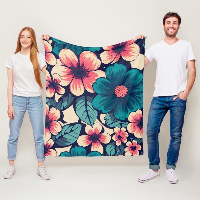 Tropical Flower Fleecedecke (Beispiel)