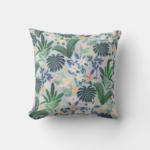 Tropical Foliage Floral Pattern Kissen