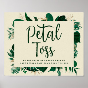 Tropical Foliage Petal Toss Neues Absenderzeichen Poster