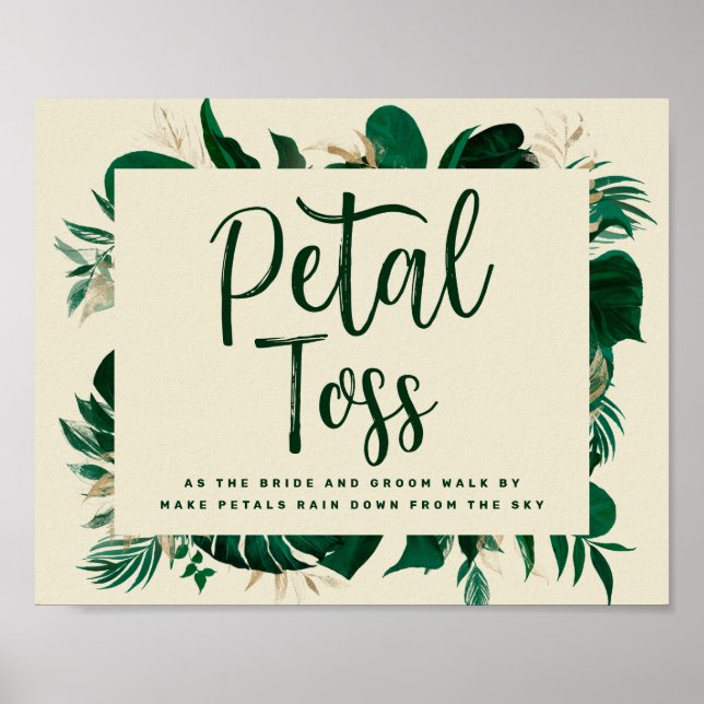 Tropical Foliage Petal Toss Neues Absenderzeichen Poster (Vorne)
