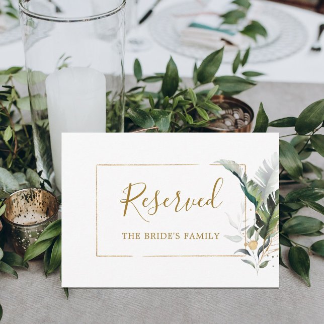 Tropical Foliage Wedding Gold Green vorbehaltenes  (Von Creator hochgeladen)