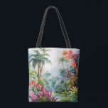 Tropical Forest<br><div class="desc">A Watercolour landscape of a tropical forest with colourful flowers</div>