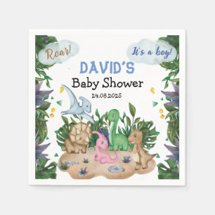 Tropical Forest Dinosaurs Boy Baby Dusche Serviette