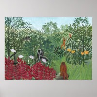 Tropical Forest with Monkeys, 1910 (Oil on Canvas)