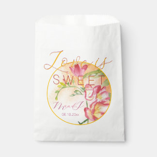 Tropical Freesia Watercolor Liebe ist süß Geschenktütchen