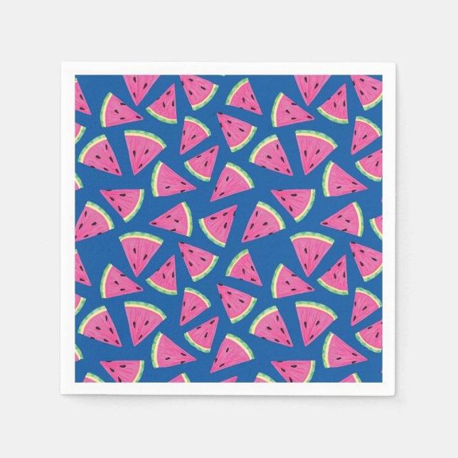 Tropical Frucht Watermelon Muster Serviette (Vorderseite)