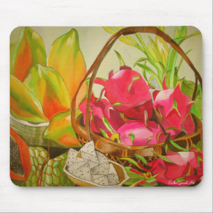 Tropical Fruit Aquarell Originalkunstmalerei Mousepad