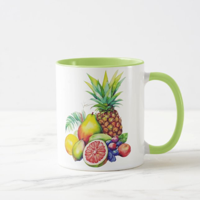 Tropical Fruit Collage Tasse (Rechts)