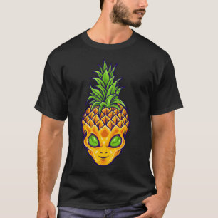 Tropical Fruit Hawaiian UFO Green Mit Augen Alien T-Shirt