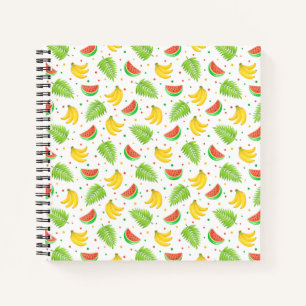 Tropical Fruit Polka Dot Muster Notizbuch