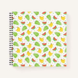 Tropical Fruit Polka Dot Muster Notizbuch