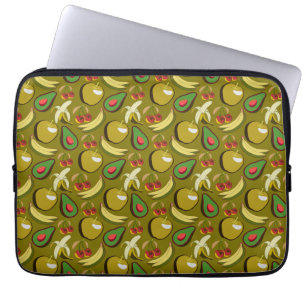 Tropical fruit seamless pattern yellow laptopschutzhülle