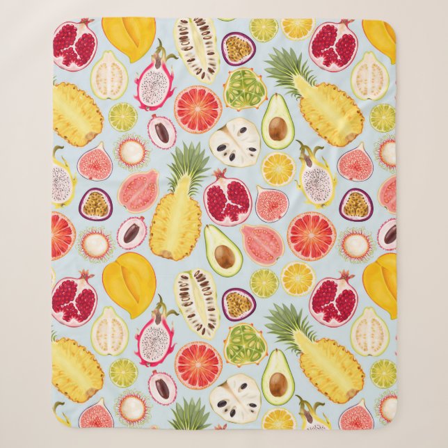 Tropical Fruit Sherpa Blanket Sherpadecke (Vorderseite)