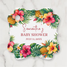 Tropical Fruits Pineapple Hawaiian Baby Shower