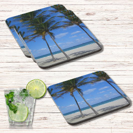Tropical Ft Lauderdale Beach Florida Getränkeuntersetzer