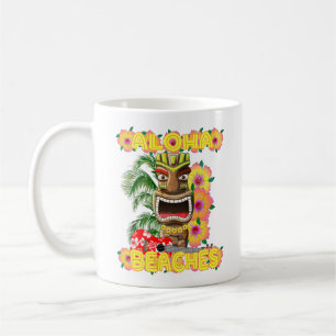 Tropical Funny Aloha Strände Hawaiian Tiki Kaffeetasse