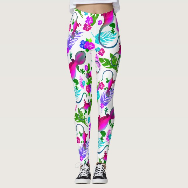 Tropical Gecko Leggings (Vorderseite)