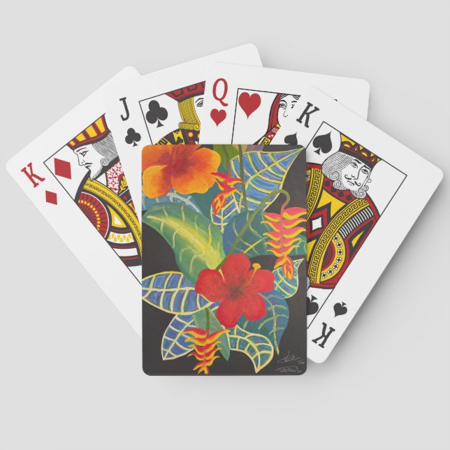 Tropical Ginger Blume Playing Cards @3Typs1life Spielkarten (Rückseite)
