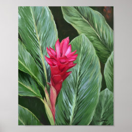 Tropical Ginger Blume Poster