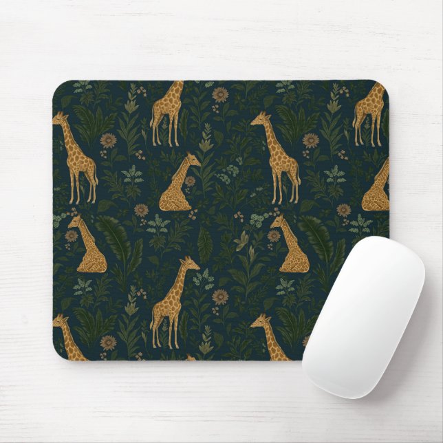 Tropical Giraffe Hangout Mousepad (Mit Mouse)