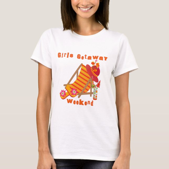 Tropical Girls Abenteuer Wochenende T-Shirt (Vorderseite)