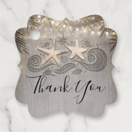 Tropical Gold Beach Starfish Vielen Dank Geschenkanhänger