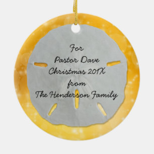 Tropical Gold Christlich Scripture Pastor Ornament