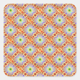 Tropical Gold Classy Rainbow Colors Muster Quadratischer Aufkleber