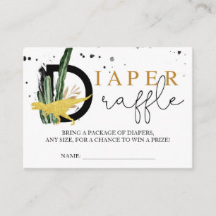 Tropical Gold Dinosaurier Diaper Raffeleinlage Begleitkarte