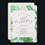 Tropical Gold Green 80. Überraschung Geburtstagspa Einladung<br><div class="desc">Eine moderne tropische Party Einladung zum Feiern eines geliebten 80. Geburtstages. Das Design besticht durch einen vergoldeten Rahmen aus Imitaten mit tropischer Vegetation und Bananenprogrammen. Personalisieren Sie die Verwendung der bereitgestellten Vorlagenfelder. Wenn Sie Hilfe oder zusätzliche passende Stücke benötigen, kontaktieren Sie mich (Maria) über den unten stehenden Kontaktknopf. Ich helfe...</div>