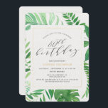 Tropical Gold Green 80. Überraschung Geburtstagspa Einladung<br><div class="desc">Eine moderne tropische Party Einladung zum Feiern eines geliebten 80. Geburtstages. Das Design besticht durch einen vergoldeten Rahmen aus Imitaten mit tropischer Vegetation und Bananenprogrammen. Personalisieren Sie die Verwendung der bereitgestellten Vorlagenfelder. Wenn Sie Hilfe oder zusätzliche passende Stücke benötigen, kontaktieren Sie mich (Maria) über den unten stehenden Kontaktknopf. Ich helfe...</div>