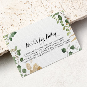 Tropical Gold Green Baby Showbuchanfrage Begleitkarte
