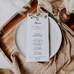 Tropical Gold Green Foliage Dinner Menu Menükarte<br><div class="desc">Diese Karte aus goldgrünem Blattwerk ist perfekt für eine rustikale Hochzeit. Das Design ist schön handbemalt illustriertes tropisches Sommergold und grünes Blattwerk. Dieses Menü kann für Hochzeitsempfang,  Probe Dinner,  Brautparty oder jede Veranstaltung verwendet werden.</div>