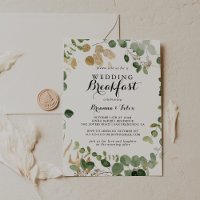 Tropical Gold Green Foliage Wedding Breakfast