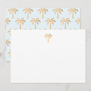 Tropical Gold Palm Tree Danke Karte