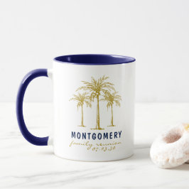 Tropical Gold Palm Trees Custom Family Wiedersehen Tasse