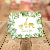 Tropical Gold Safari Animals Baby Dusche