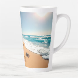 Tropical Golden Shell Beach Chic Milchtasse