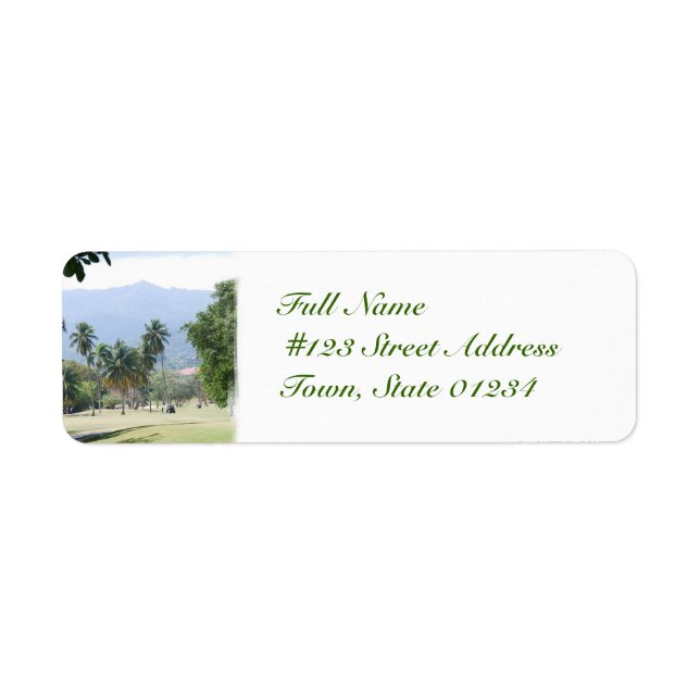 Tropical Golf Course Mailing Labels (Vorne)