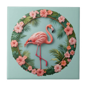 Tropical Grace Balancierende Flamingo-Keramikflies Fliese