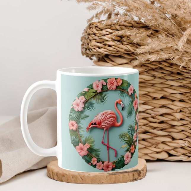 Tropical Grace Balancing Flamingo Kaffeetasse (Von Creator hochgeladen)