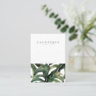 Tropical Green Leaf Juwelier Display Business Card Visitenkarte